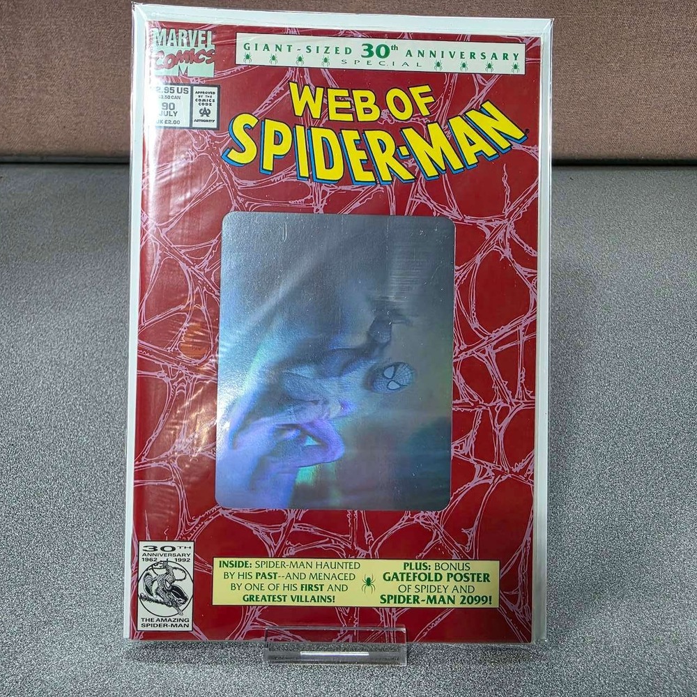 Marvel Web of Spider-Man Comic #90 Red Hologram 30th Anniversary New Sealed